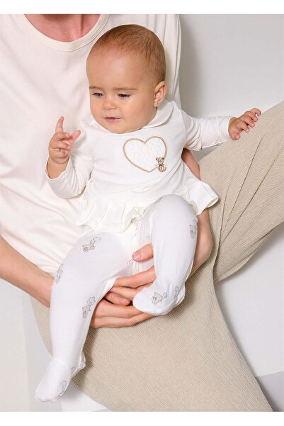 MAYORAL Baby Girl Printed Booties Top and Bottom Set White 1592