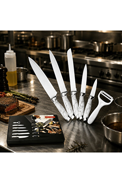 OSOOKE 6-Piece Kitchen Knife Set Sharp Blade Professional Cooking Utensils Se...