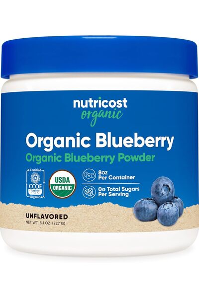 Nutricost Organic Blueberry Powder 8oz (227 Grams) - Pure, Gluten Free, Non-G...