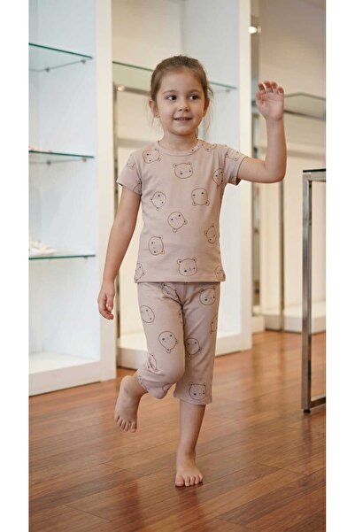 Çamaşır Bahçesi 100% Cotton Kids Capri Set # Printed Children's Capri Set # K...