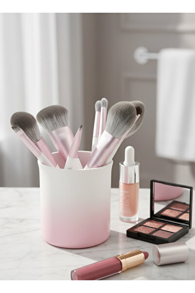Energy Black Pineapple 10-Piece Makeup Brush Set with Brush Holder – Powder, ...
