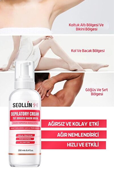 SEOLLİN Professional Bacak & Vücut Tüy Dökücü Krem Güzel Koku Tüm Cilt Tipler...