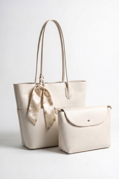 LuviShoes Γυναικεία τσάντα ώμου 1509 Cream Grain