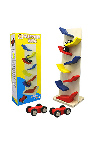 OEM Pista de Raliu jucarie din lemn cu 8 etaje Slippery Cars