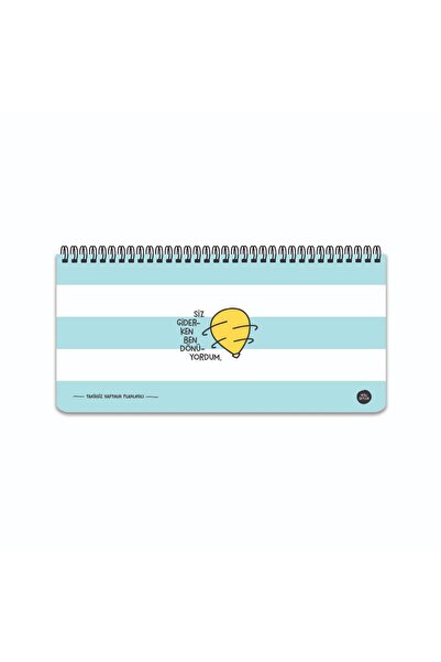 Hisli Şeyler 13*27 Spiralli Stickerli Planner - Siz Giderken Ben Dönüyordum