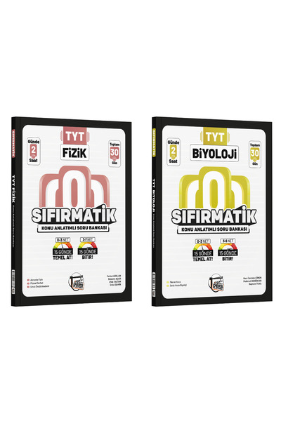 Ders Platosu Sıfırmatik TYT Fizik ve Biyoloji 30 Günde Konu Anlatımlı Soru Ba...