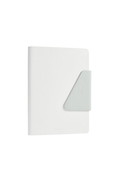 Deli Office Notebook A5 96 pages Dictando leather cover and flap NUSIGN white
