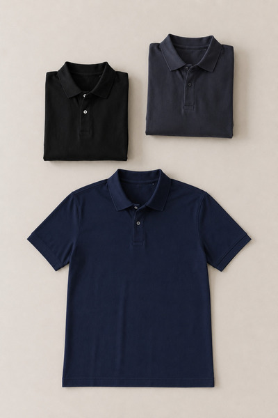 COMBİNE MİCHAİL Muška polo majica sa tri delova, ravnog kroja