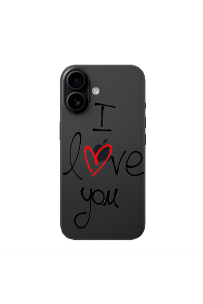Other Apple Iphone 16 plus i love you Transparent Silicone TPU Θήκη