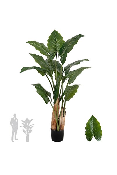 Roberto Rossi Alocasia artificiala H140cm calidora cu 13 frunze