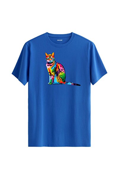 Colermi Colorful Milo Cat Printed T-Shirt
