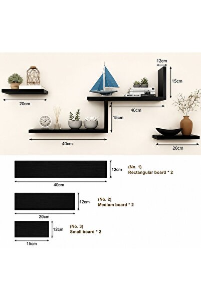 rava sa Floating Shelves Set of 6, Floating Wall Shelves