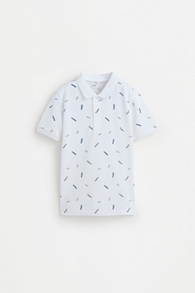 LEFTIES Desenli polo yaka t-shirt