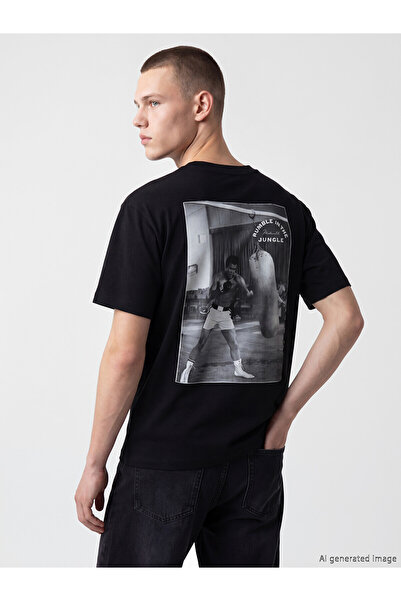 LC Waikiki Peak New Season Crew Neck Muhammad Ali Printed Men's T-Shirt