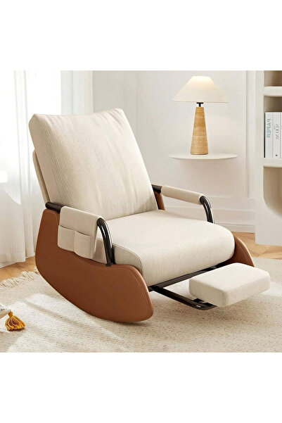 Snooe Recliner adjustable chair Living Room balcony Rocking chair，Metal frame.