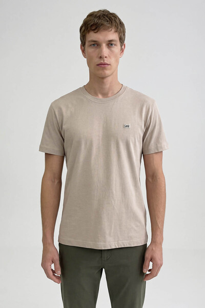 Lee Men's L60Ufq Crew Neck T-Shirt / Beige Standard