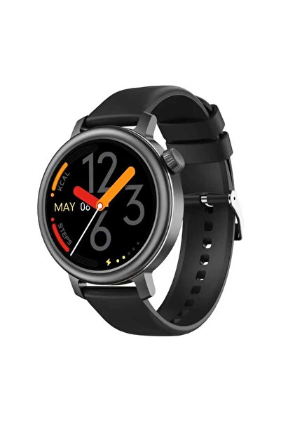 Powerology ساعة فيلو فيت الذكية، شاشة AMOLED مقاس 1.32 بوصة، لون أسود، PWT77BK