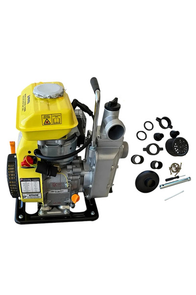 Mur-Cell Kompakt Benzinli Su Motoru 2.5 HP Tarla Bahçe Sulama Pompası 1.5 İnç...