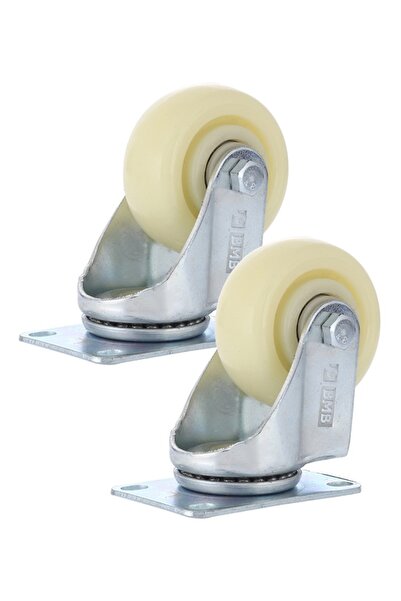 Lawazim BMB 2-Piece 50mm PP Swivel Caster Wheels for Furniture with Plate, 80...