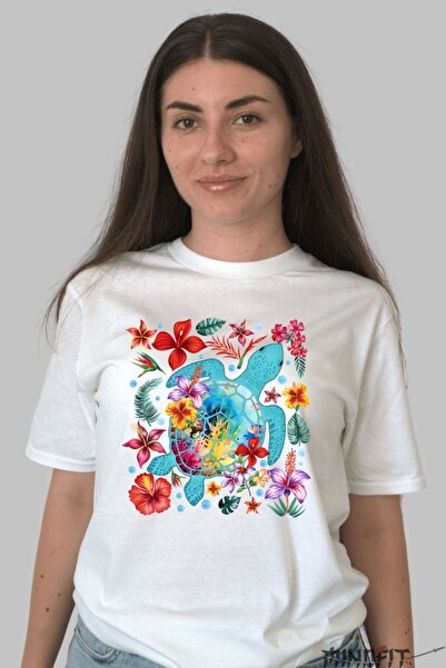 GILDAN Tropical Turtle Summer T-Shirt