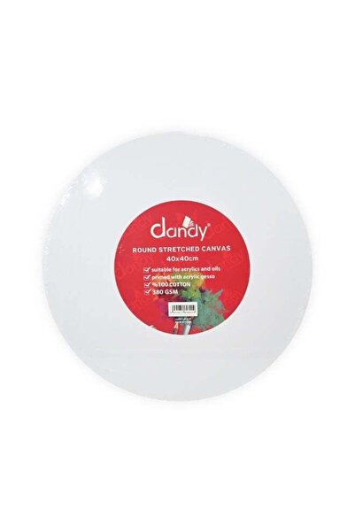 AZOZ MERCHLY White round canvas, 40 cm diameter