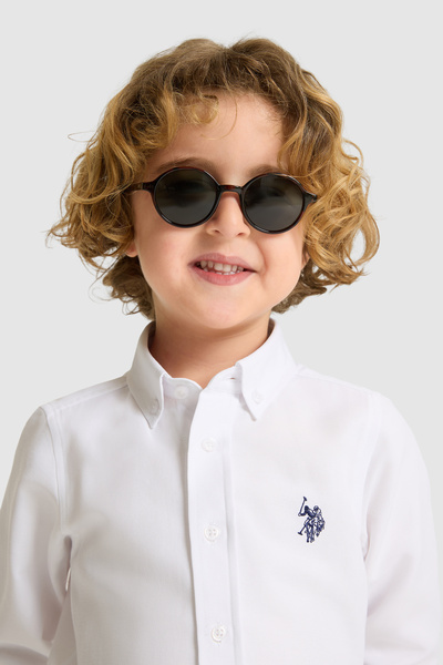 U.S. Polo Assn. Boys' White Long sleeve Basic Shirt 50324687-VR013