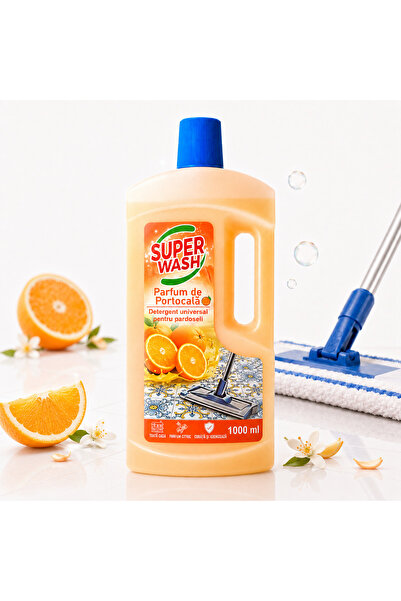 Super wash Detergent universal pentru pardoseli Super Wash, Parfum de Portoca...