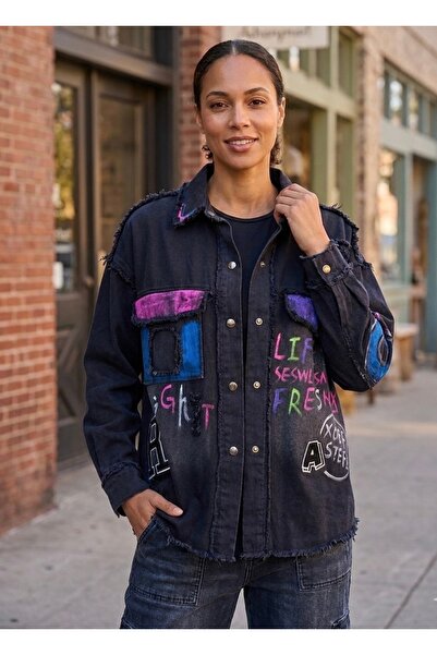 Rabiossa Women's Oversize Denim Jacket