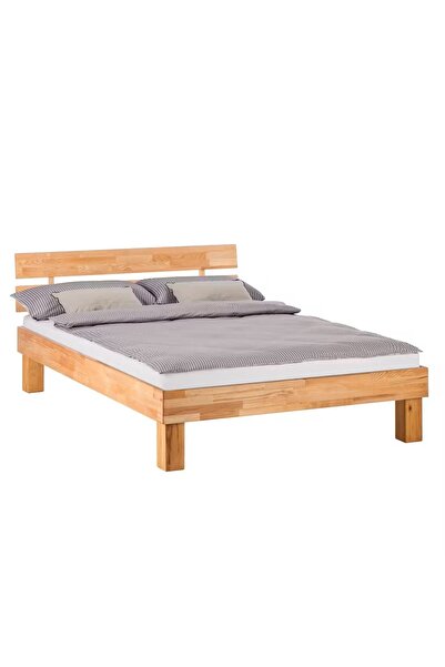 OEM Cadru de pat AresWOOD II 180x200 cm, lemn masiv de fag oliat, înălțime 75...