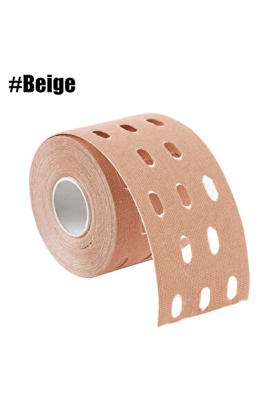 Choice1 Beige 1 Roll Punch Hole Cotton Waterproof Therapeutic Kinesiology Tap...