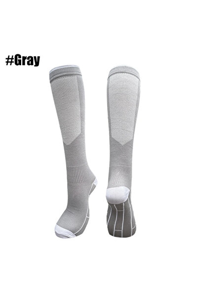 Choice جوارب ضاغطة رمادية مقاس L-XL للنساء والرجال، بضغط متدرج 20-30 ملم زئبق...