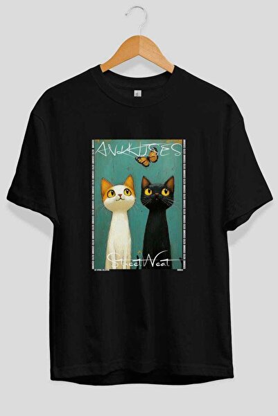Ankhises Μπλουζάκι  "For the Love of Cats " με στάμπα γάτας στο μπροστινό μέρ...