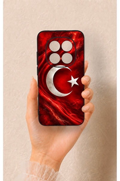 Vip Case Redmi Note 15 Pro 5G Uyumlu Türk Bayrağı Desenli Silikon Kılıf