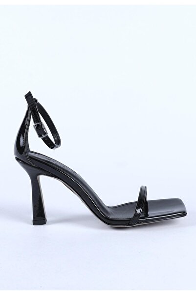 Hayati Arman Women's Single Strap Ankle Strap Blunt Toe Thin Heeled Evening D...