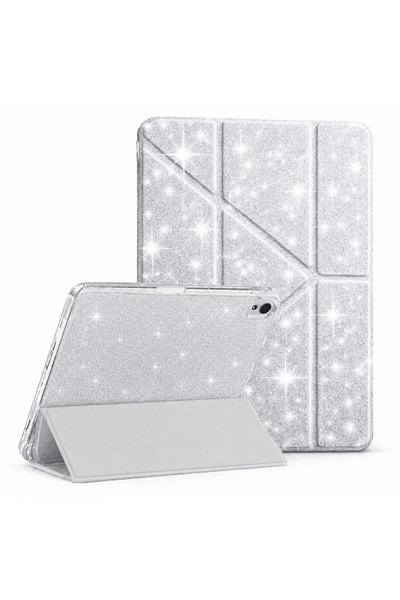 UnDePlus iPad 11.Nesil A16 11inç/10.Nesil 10.9inç Uyumlu Kılıf Simli Kalem Bö...