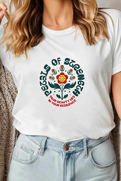 Sarah's Boutique Women's T-shirt – 100% cotton – Petals Strength