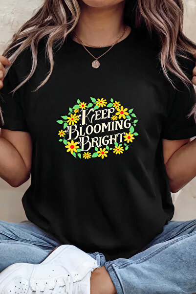 Sarah's Boutique Women's T-shirt – 100% cotton – Keep Blooming