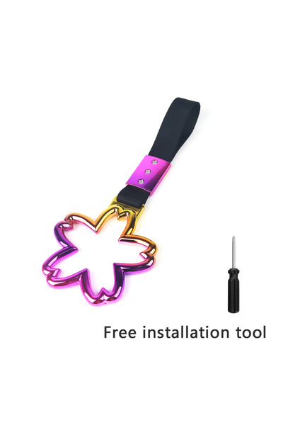 Choice5 CCC-Hua Colorful Car Tow Strap Tsurikawa Ring Heart JDM Train Bus Han...