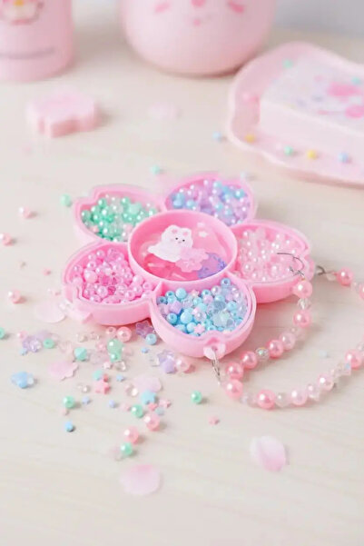 Miniso Licensed Lovely Series Sakura DIY Jewelry Set – Flower Design Bead Set