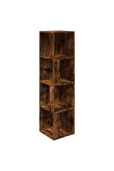 vidaxl Dulap colțar, stejar fumuriu, 33x33x132 cm, lemn prelucrat