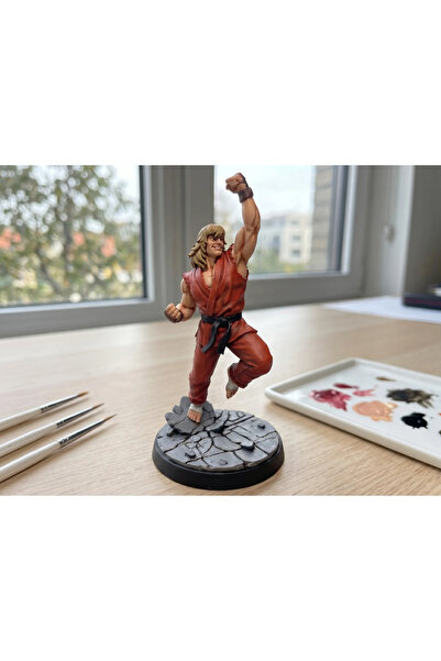 Chino Design Ken Shoryuken! Street Fighter / Beyaz Özel 3D Üretim Ken Masters...