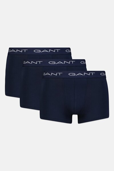 Gant ملابس داخلية رجالية من 3 قطع بشعار العلامة التجارية، لون كحلي