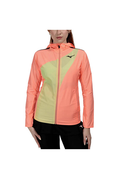 MIZUNO Jachetă de tenis pentru femei Release-Corai/Negru-L
