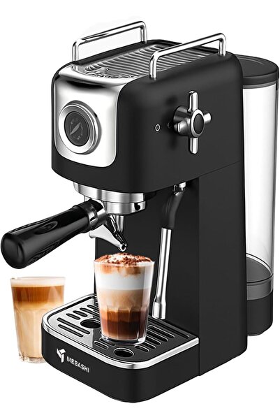 MEBASHI Espresso Coffee Machine - 1.4L, 19-Bar ULKA Pump, PID Temperature Con...