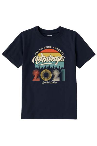 Colermi Vintage Kids T-Shirt – 2021 Birth Year Design