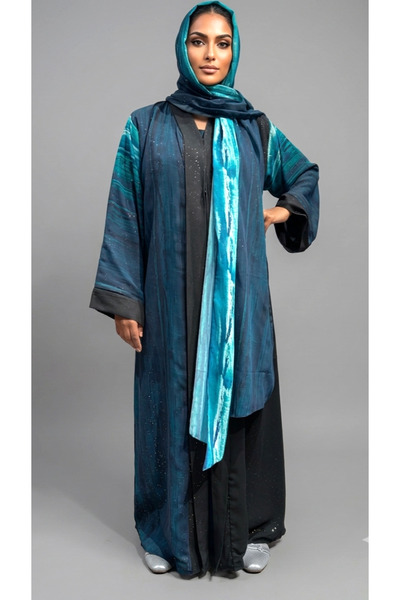 AMEERA PRINTED CHIFFON ABAYA