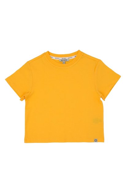 Ozmoz By Mukadder Özden Organic Dark Yellow Basic Summer Unisex Kids Tshirt