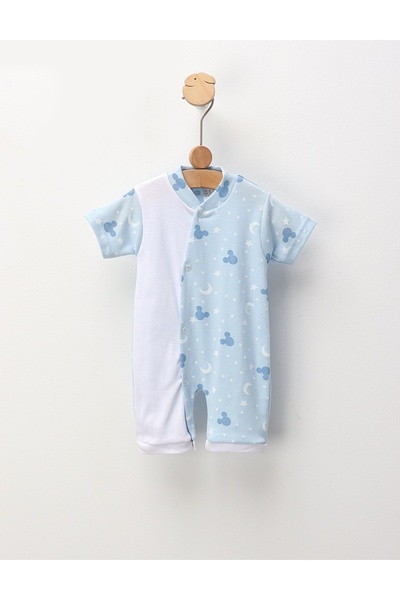 MiniKids Salopeta bebe, imprimata mickey blue