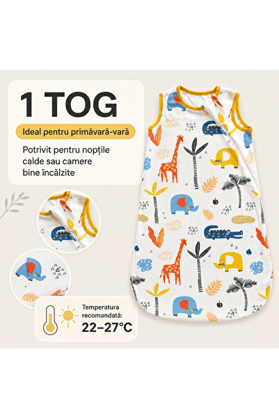 Miriboo Sac de Dormit de Vara pentru Nou-Nascuti si Bebelusi, 0-6 si 6-12 lun...
