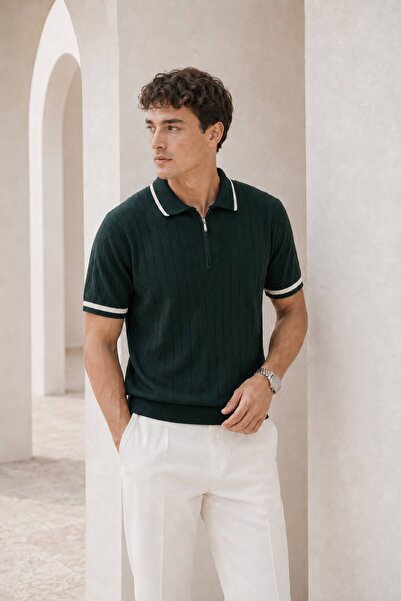 zs zaos fashion ανδρικό πλεκτό μπλουζάκι με φερμουάρ poloyaka, καλοκαιρινό κο...
